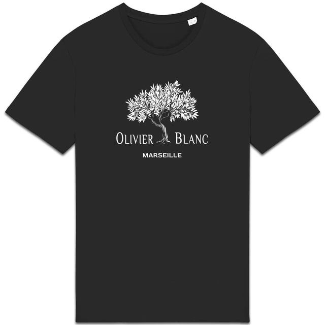 T-shirt Olivier Blanc Marseille Design Élégant - Image