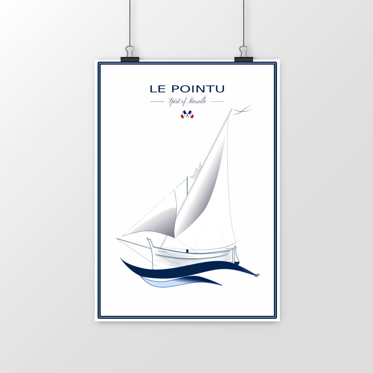 Le POINTU, bateau traditionnel, Spirit of Marseille et Notre Dame de la Garde.