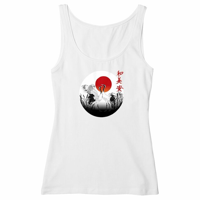Hauts Débardeur Paysage Japonais Zen – Design Unique & Élégant | Made in Marseille Art - Image