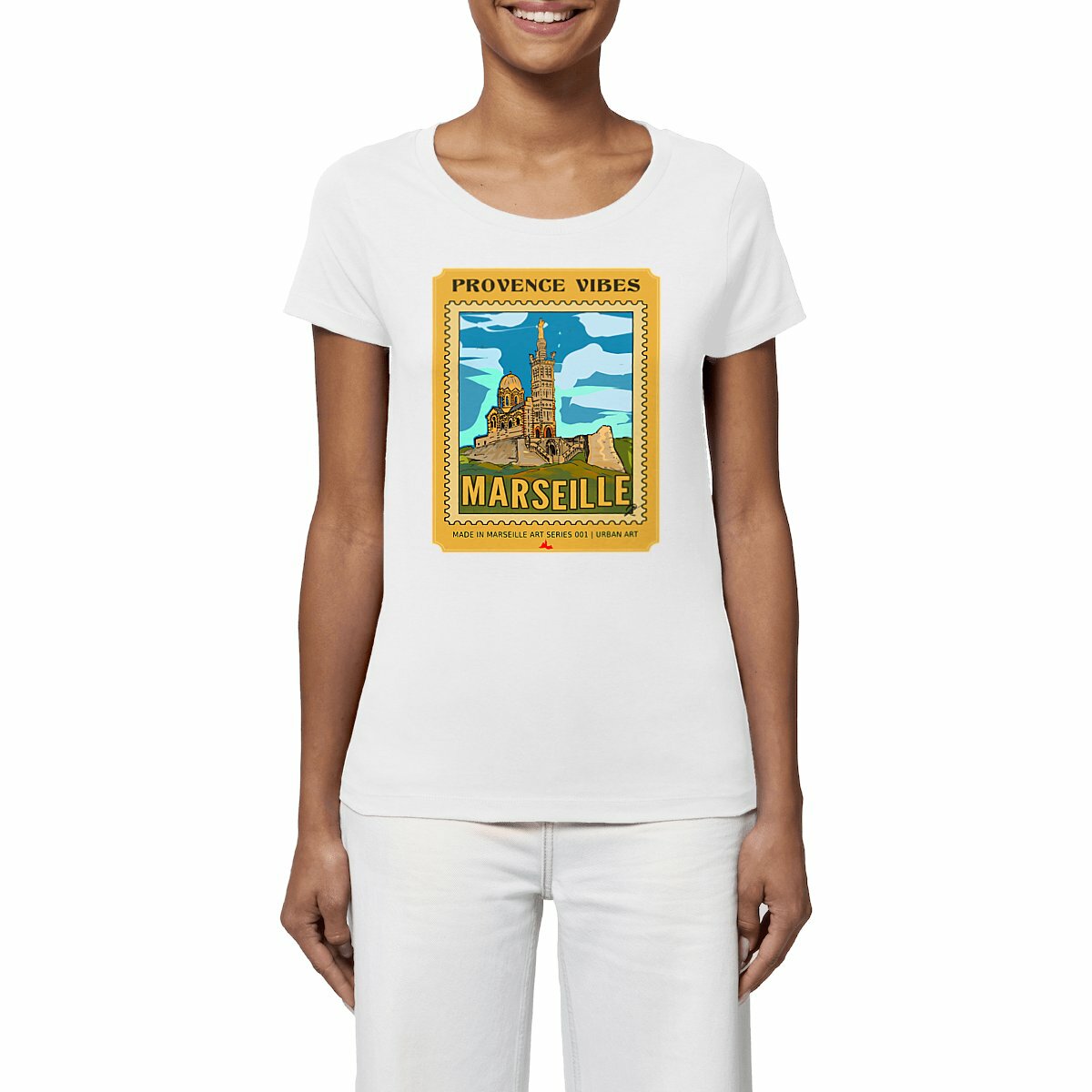 T-shirt Femme Léger - La Bonne Mère et Marseille "Provence Vibes" (Édition limitée)