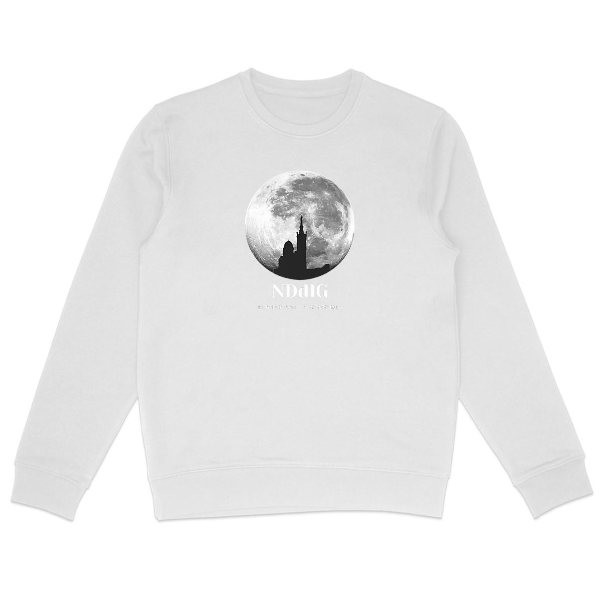 Sweat Art Marseille Lune Notre Dame Garde Design Minimaliste - Image