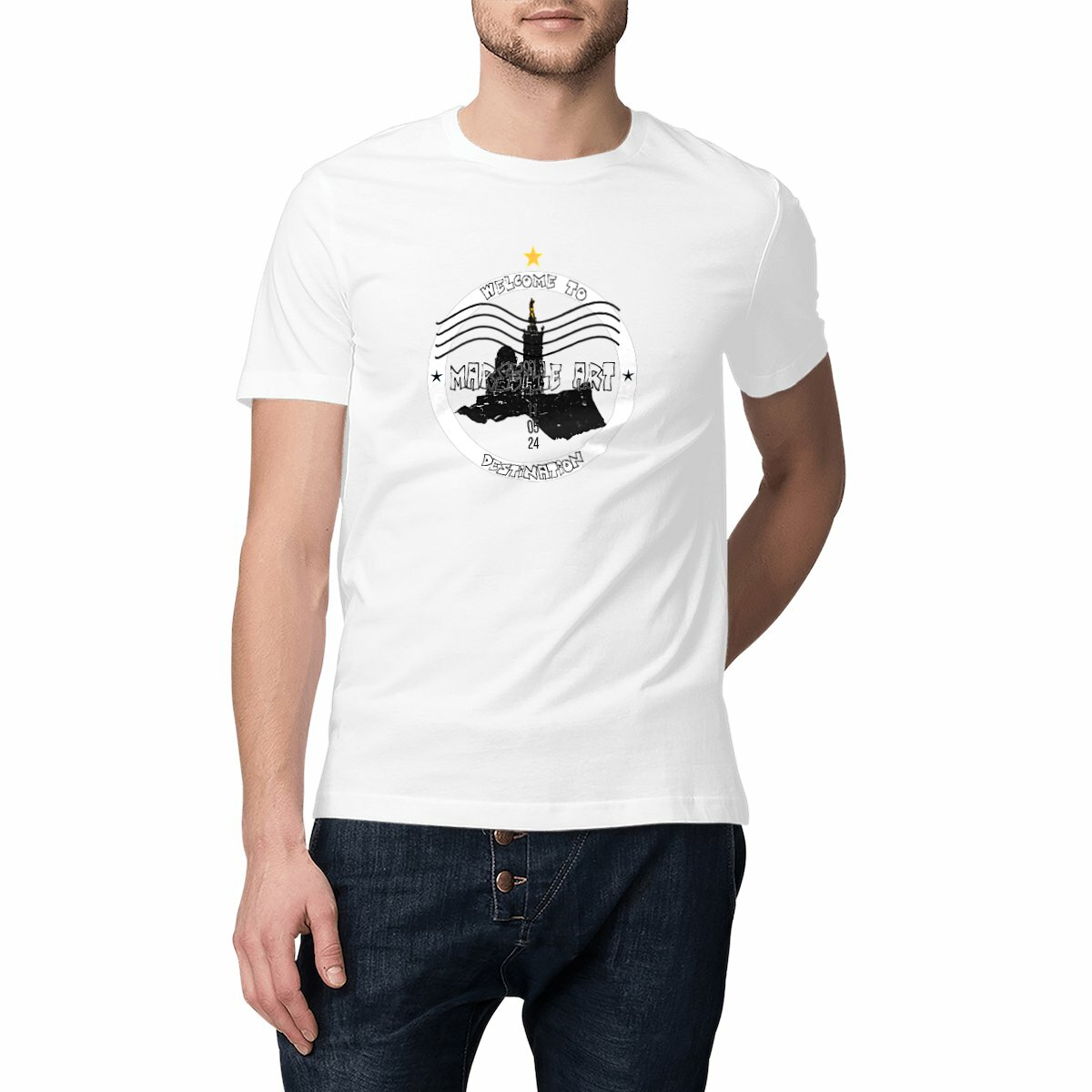 T-shirt Unisexe Classique Marseille Notre Dame de la Garde
