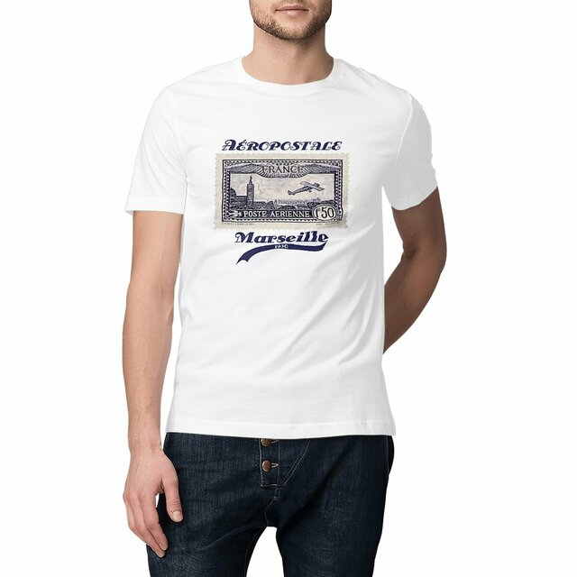 T-shirt Unisexe Classique - Aviation Postale Vintage Marseille