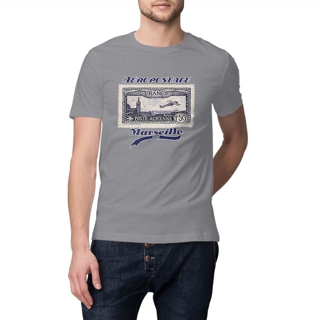 T-shirt Unisexe Classique - Aviation Postale Vintage Marseille