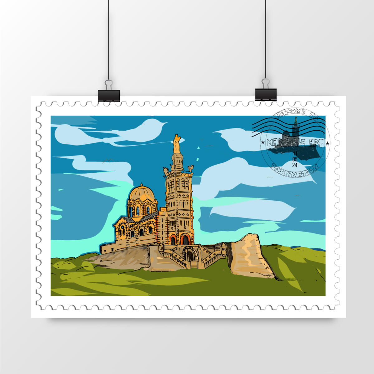  Le timbre marseillais, Notre Dame de la Garde