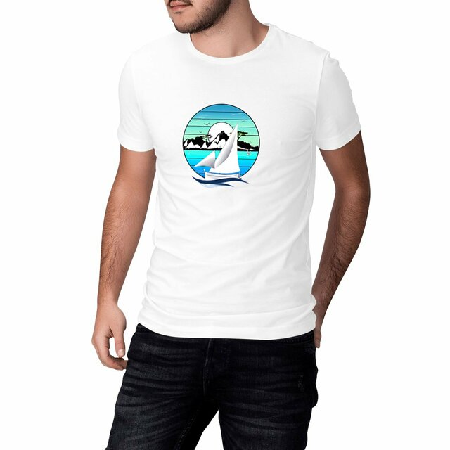 T-Shirt Calanques – Paysage Méditerranéen & Pointu Traditionnel | Design Unique