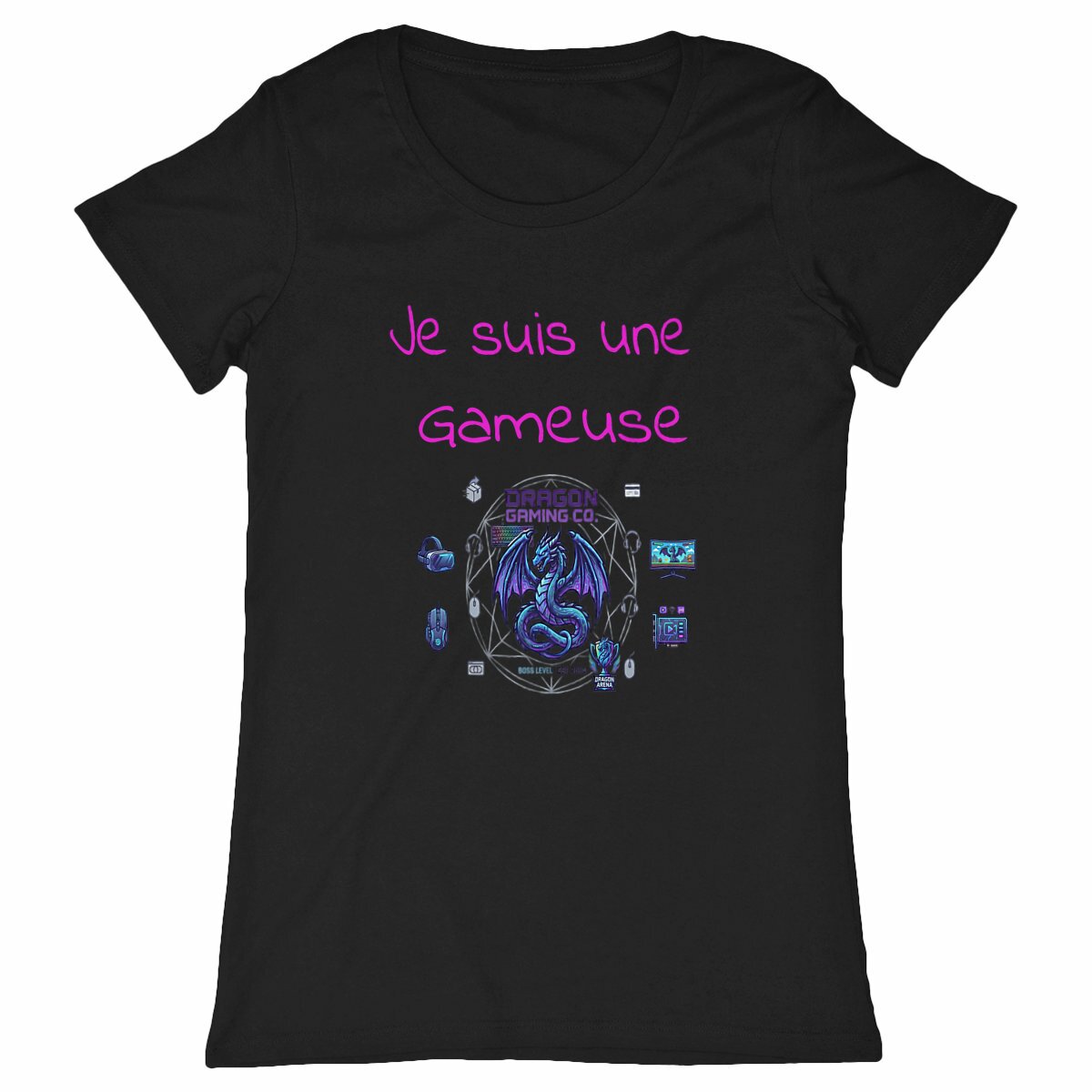Image back T-shirt gameuse