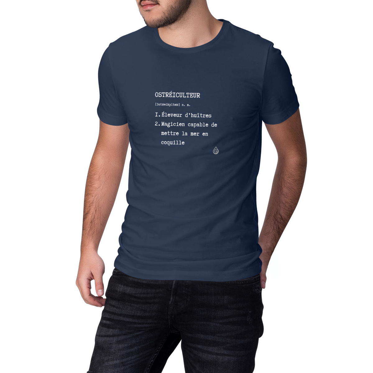 Image front T-shirt Ostréiculteur Dark