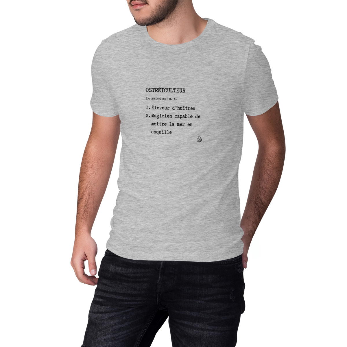 Image front T-shirt Ostréiculteur light