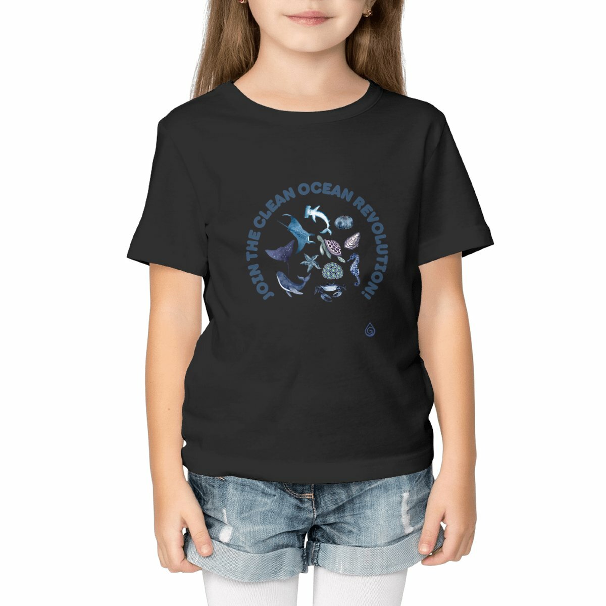 Image front T-shirt Enfant Protect our oceans 