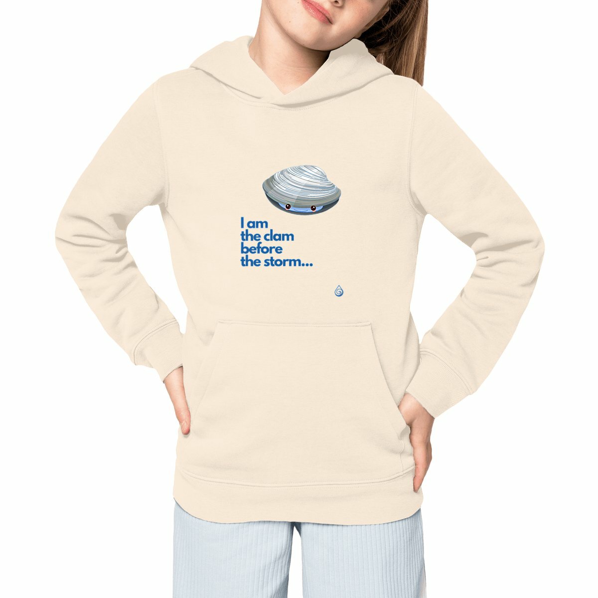 Image front Hoodie I am the clam Enfant