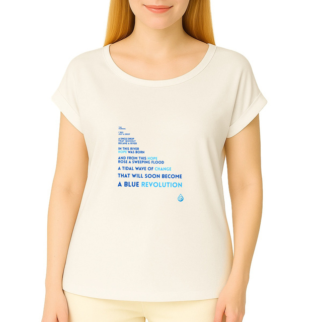 Image front T-shirt Blue revolution femme