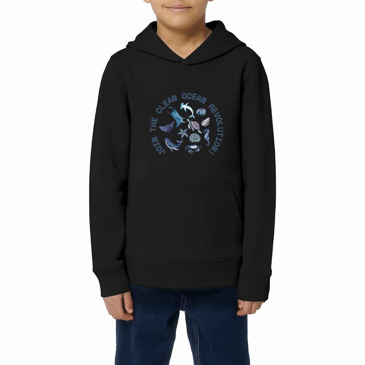 Image front T-shirt Enfant Protect our oceans 