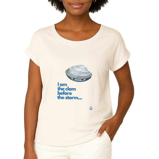 Image front T-shirt I am the clam  Femme