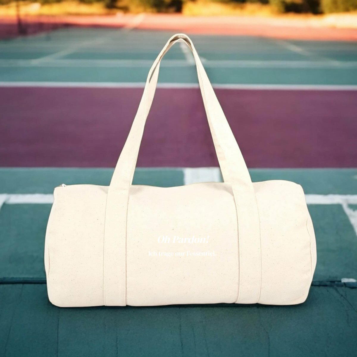 Image front Sac Polochon - Ich trage nur l’essentiel.