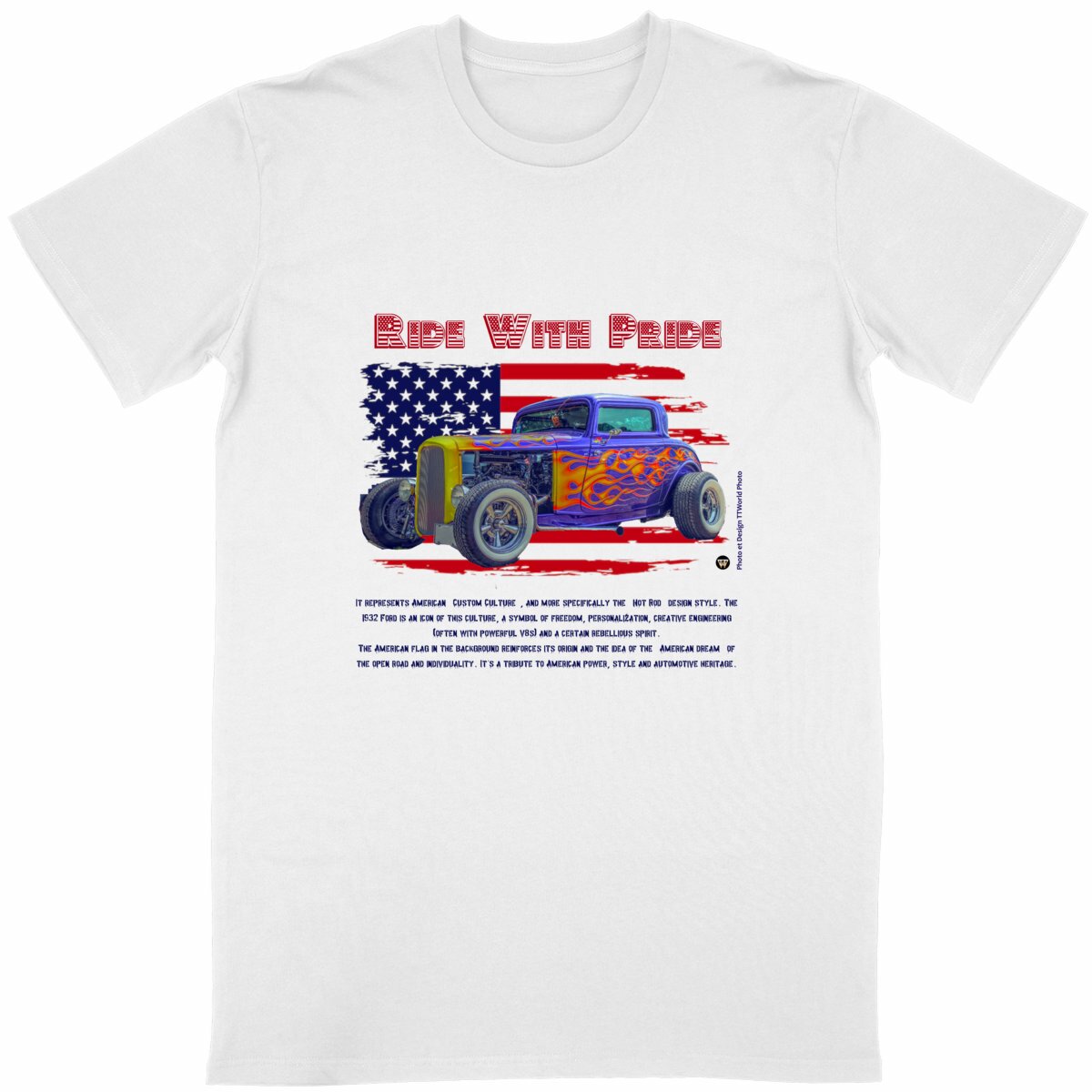 T-shirt Unisexe Classique - Hot Rod Ford Coupé - Image
