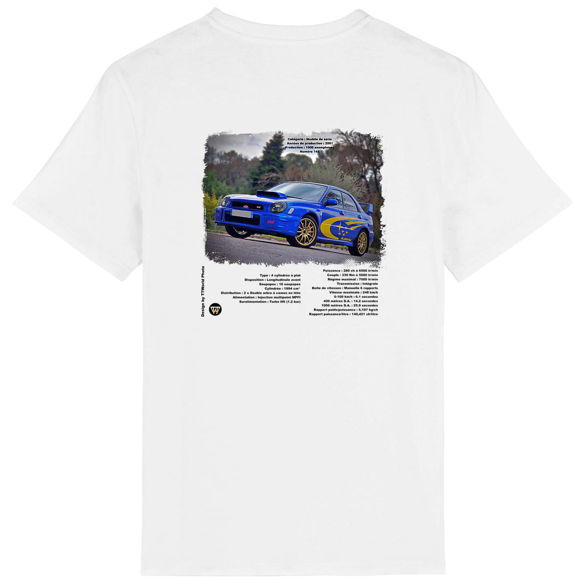 T-shirt Unisexe épais - Subaru WRX STI Prodrive - Image