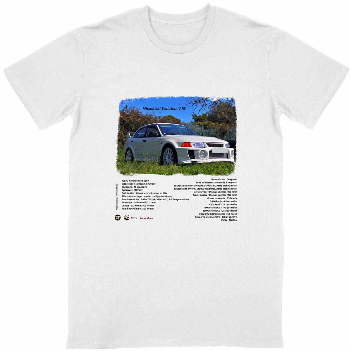 T-shirt Unisexe Classique - Mitsubishi Evolution V RS - Image