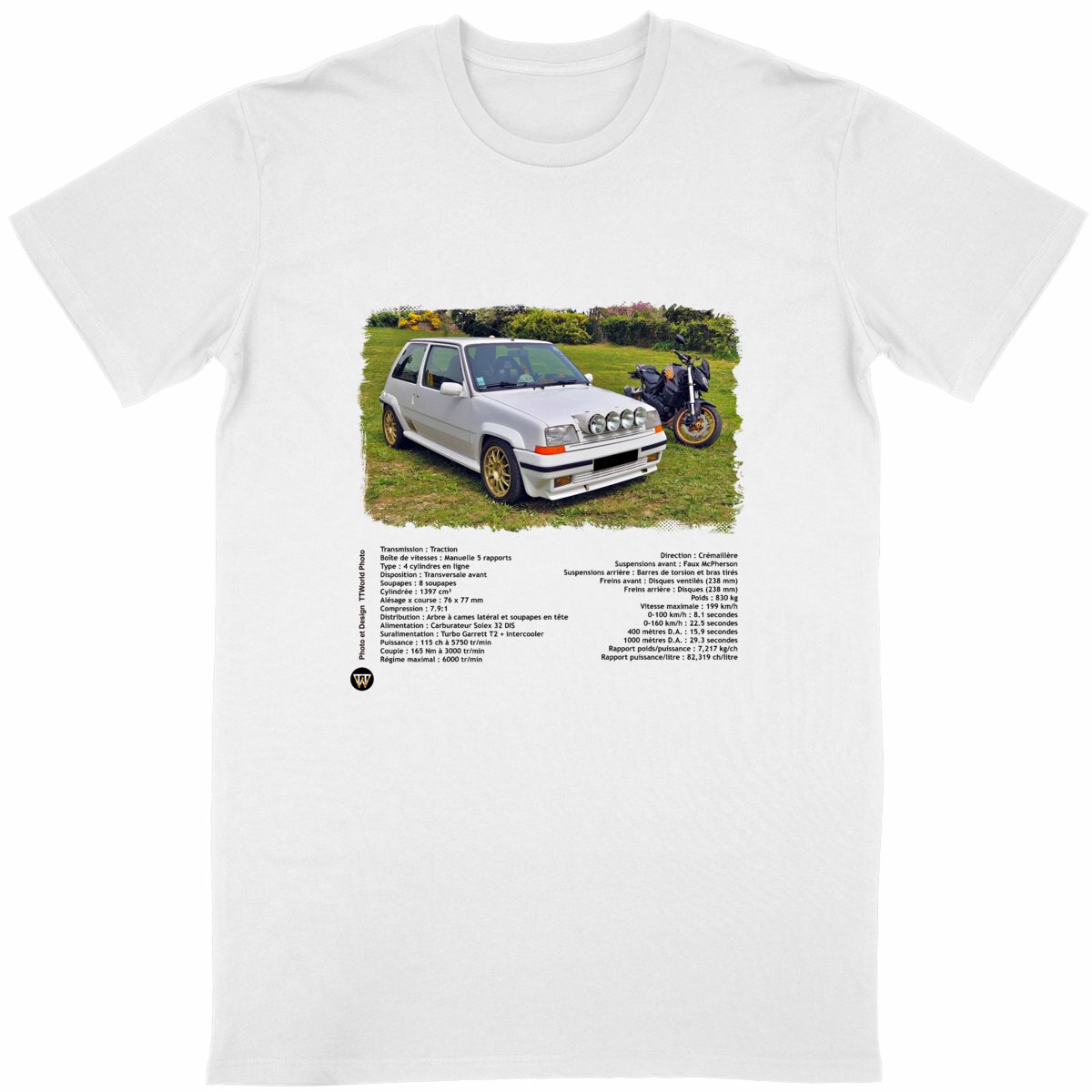 T-shirt Unisexe Classique - Renault 5 GT Turbo - Image