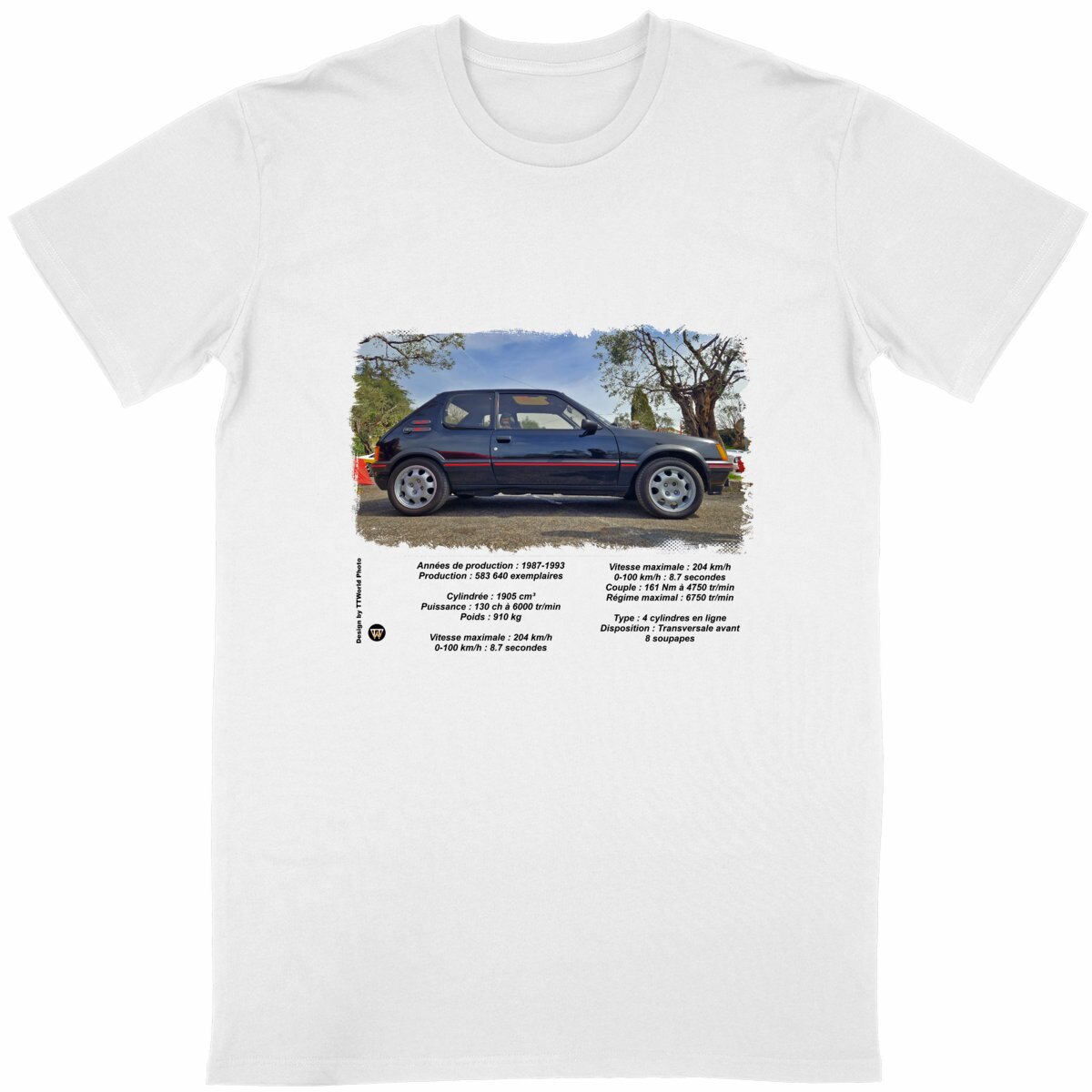 T-shirt Unisexe Classique - Passion 205 GTI - Image