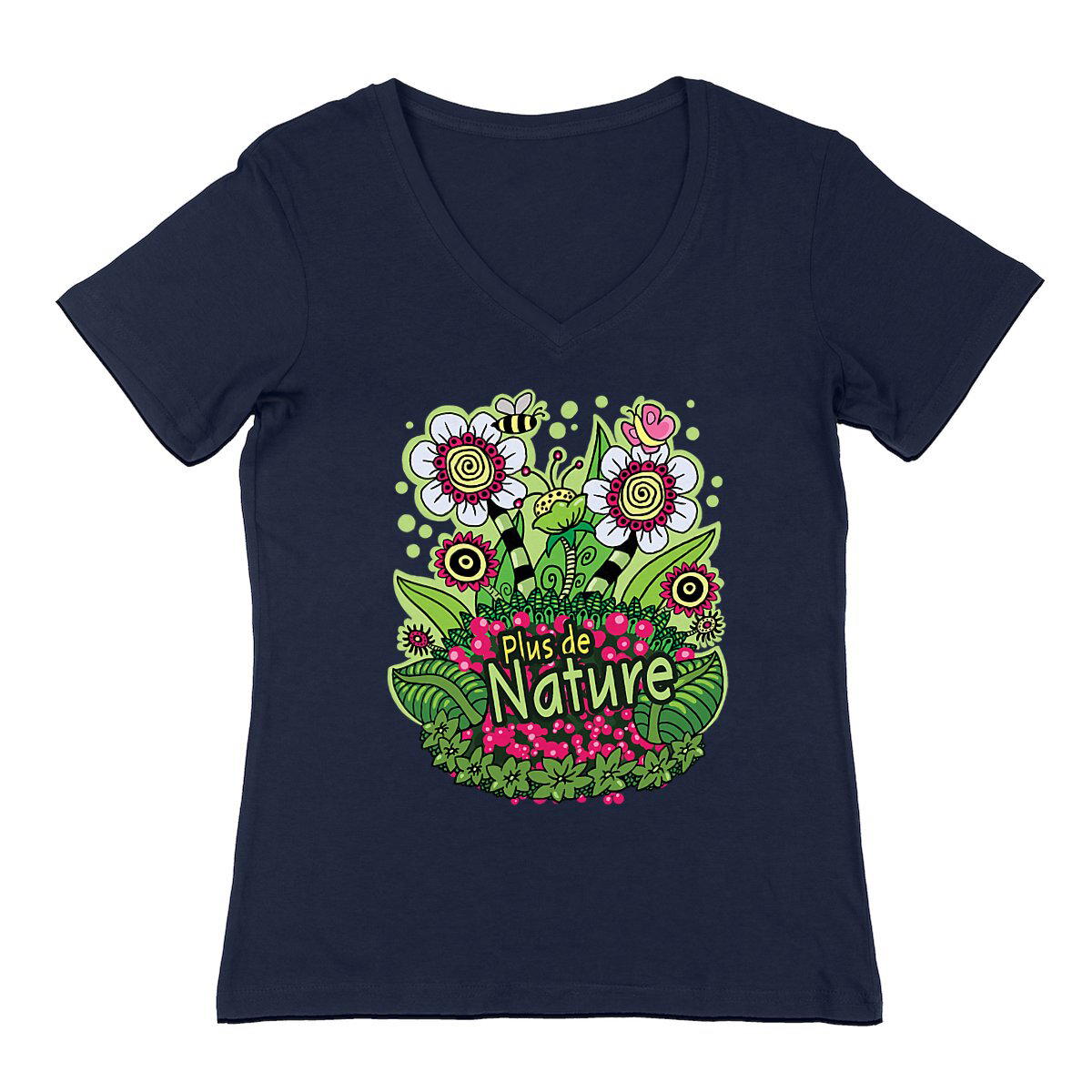 Image back "Plus de Nature" T-shirt Col V - Change