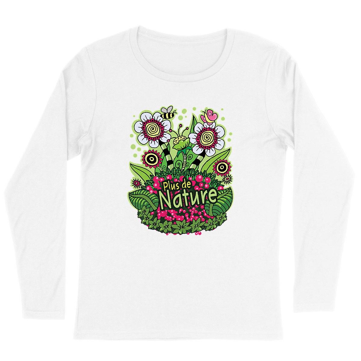 Image back "Plus de Nature" T-shirt Femme manches longues