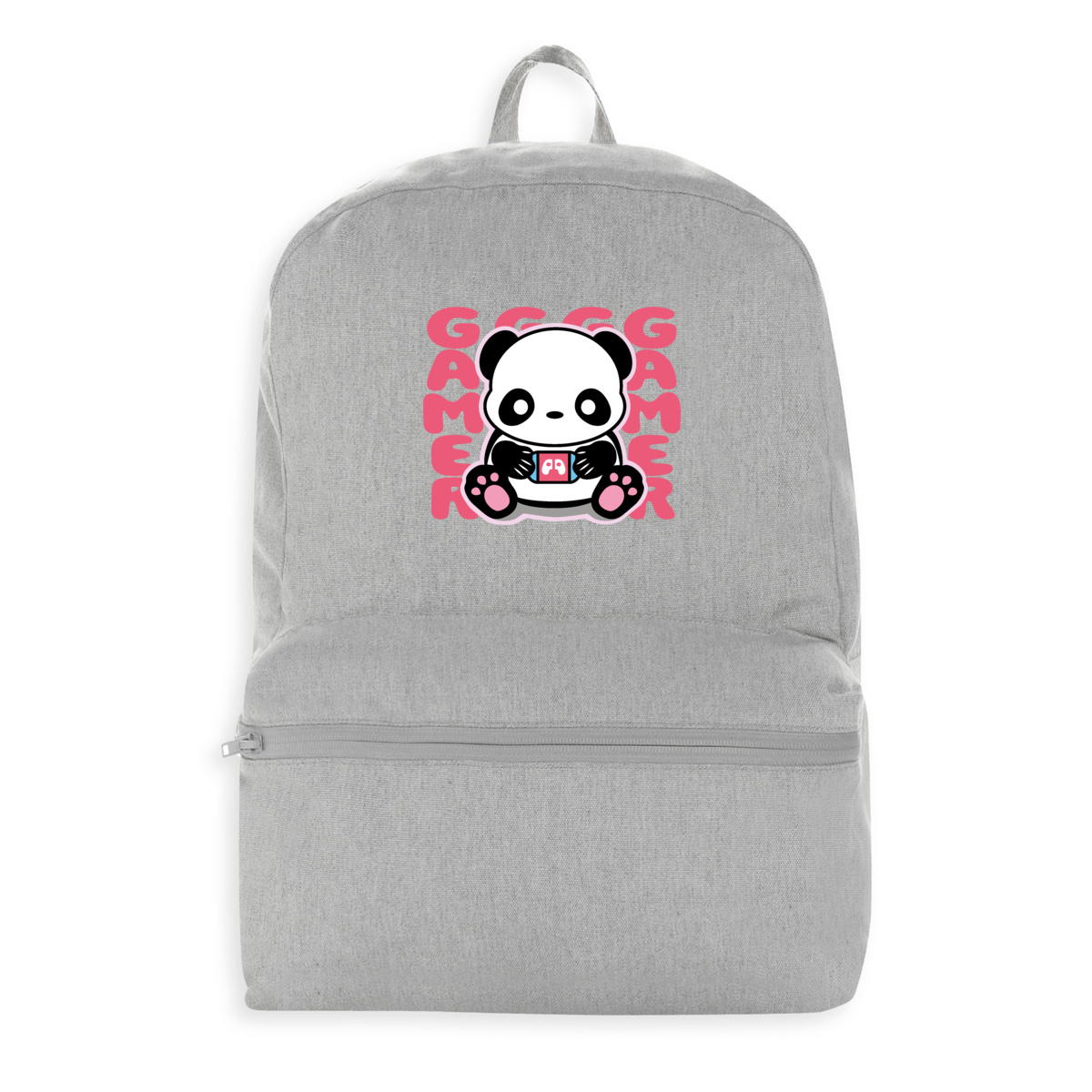Image front Sac à dos 100 % recyclé "Panda Gamer" - Premium +