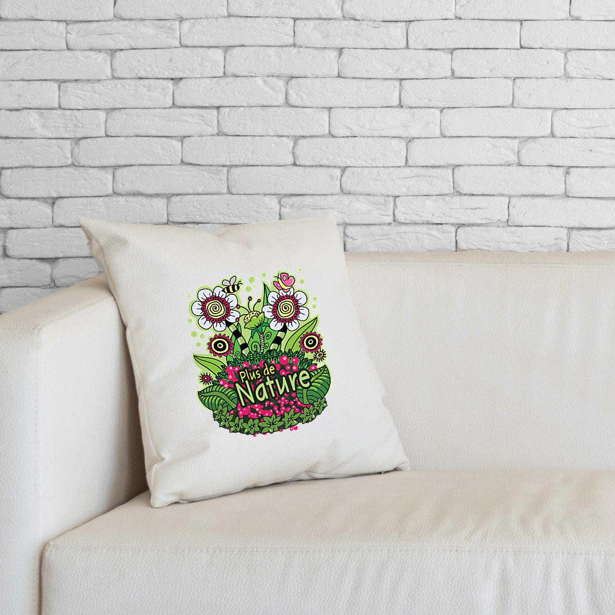 Image front "Plus de Nature" Coussin - Premium +