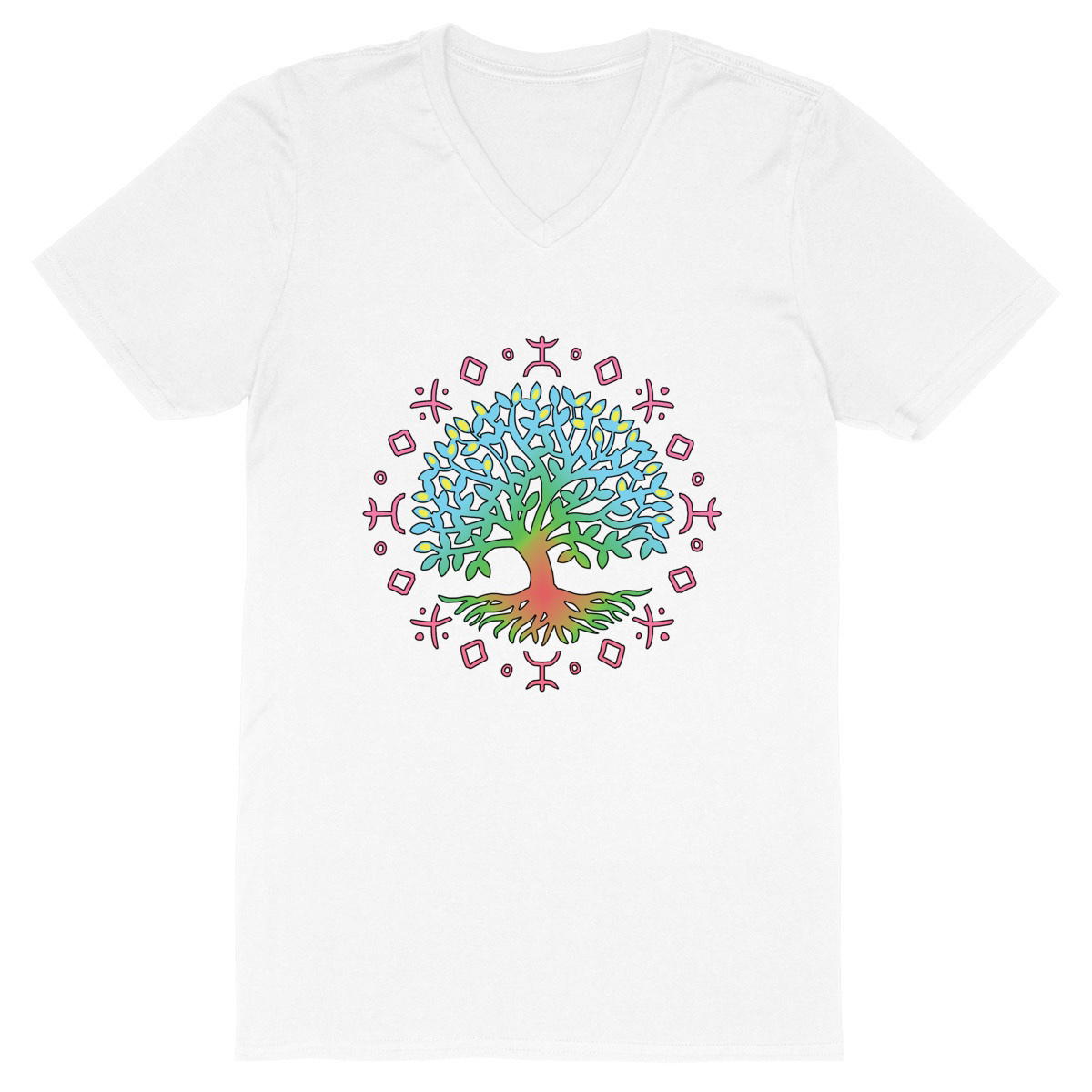 Image back Arbre de vie - T-shirt Homme Col V - Change