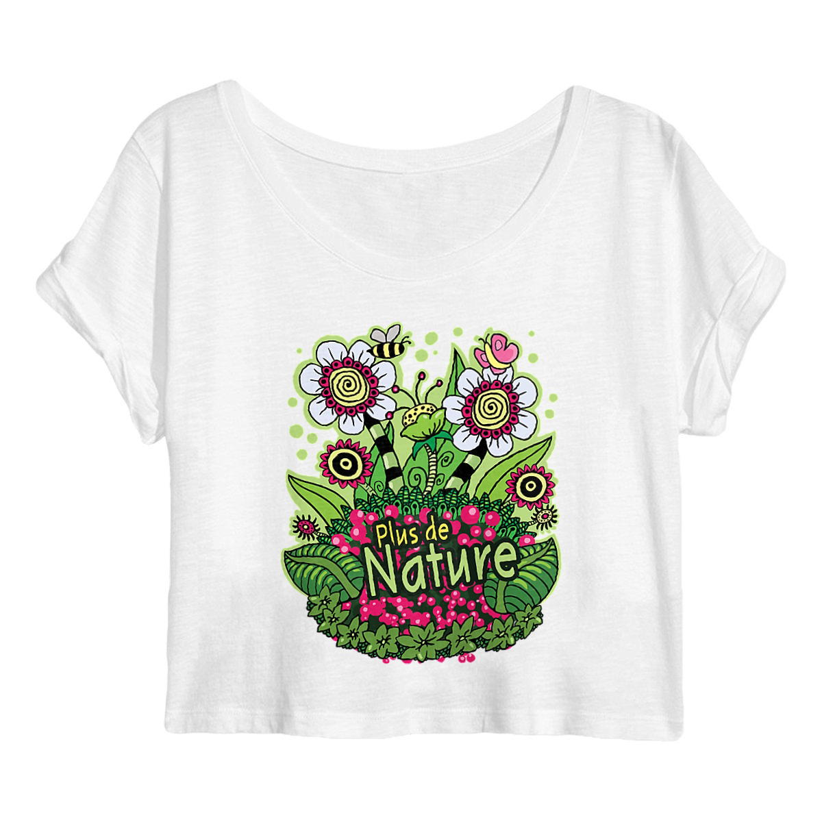 Image back "Plus de Nature" Crop top Femme - Premium Plus