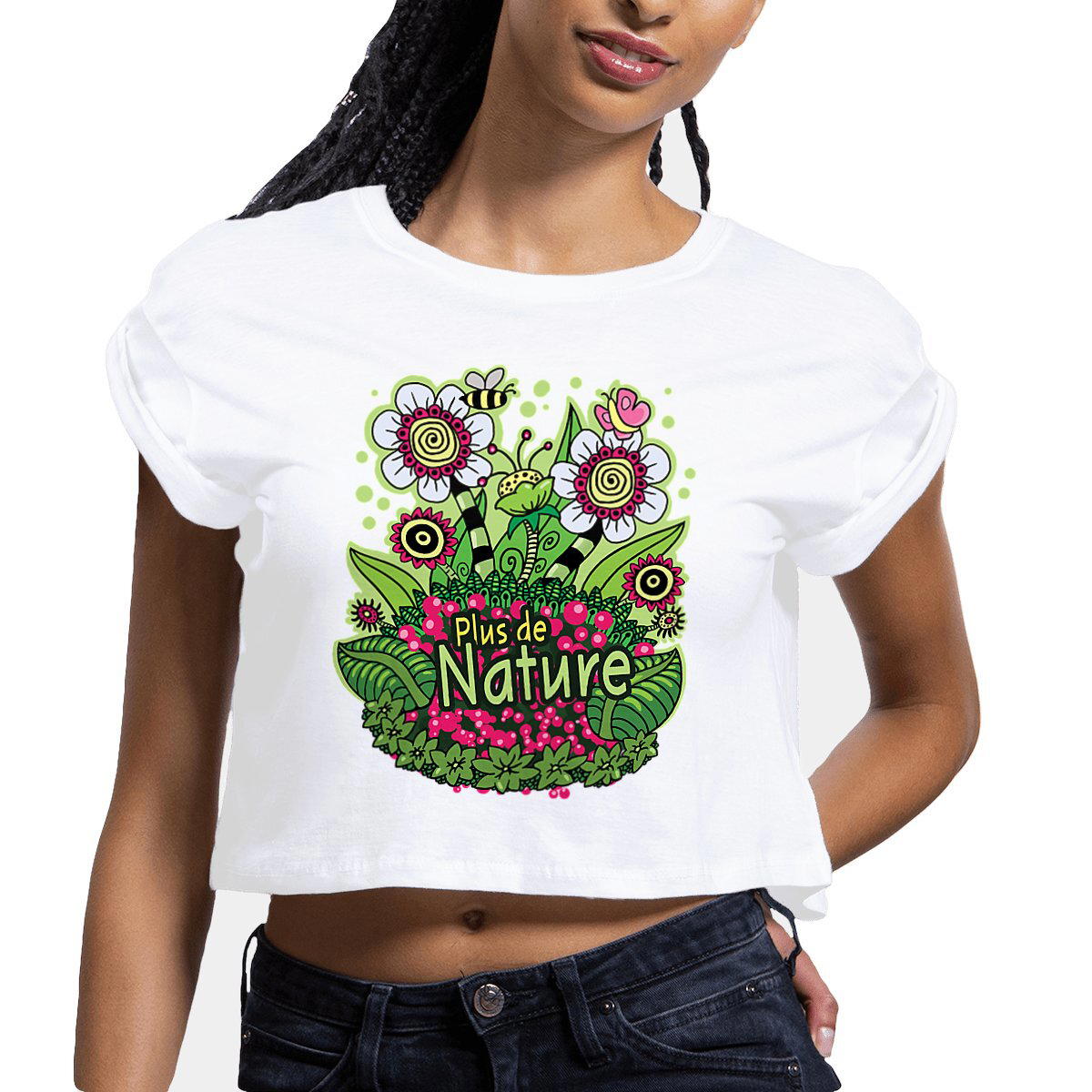 Image front "Plus de Nature" Crop top Femme - Premium Plus