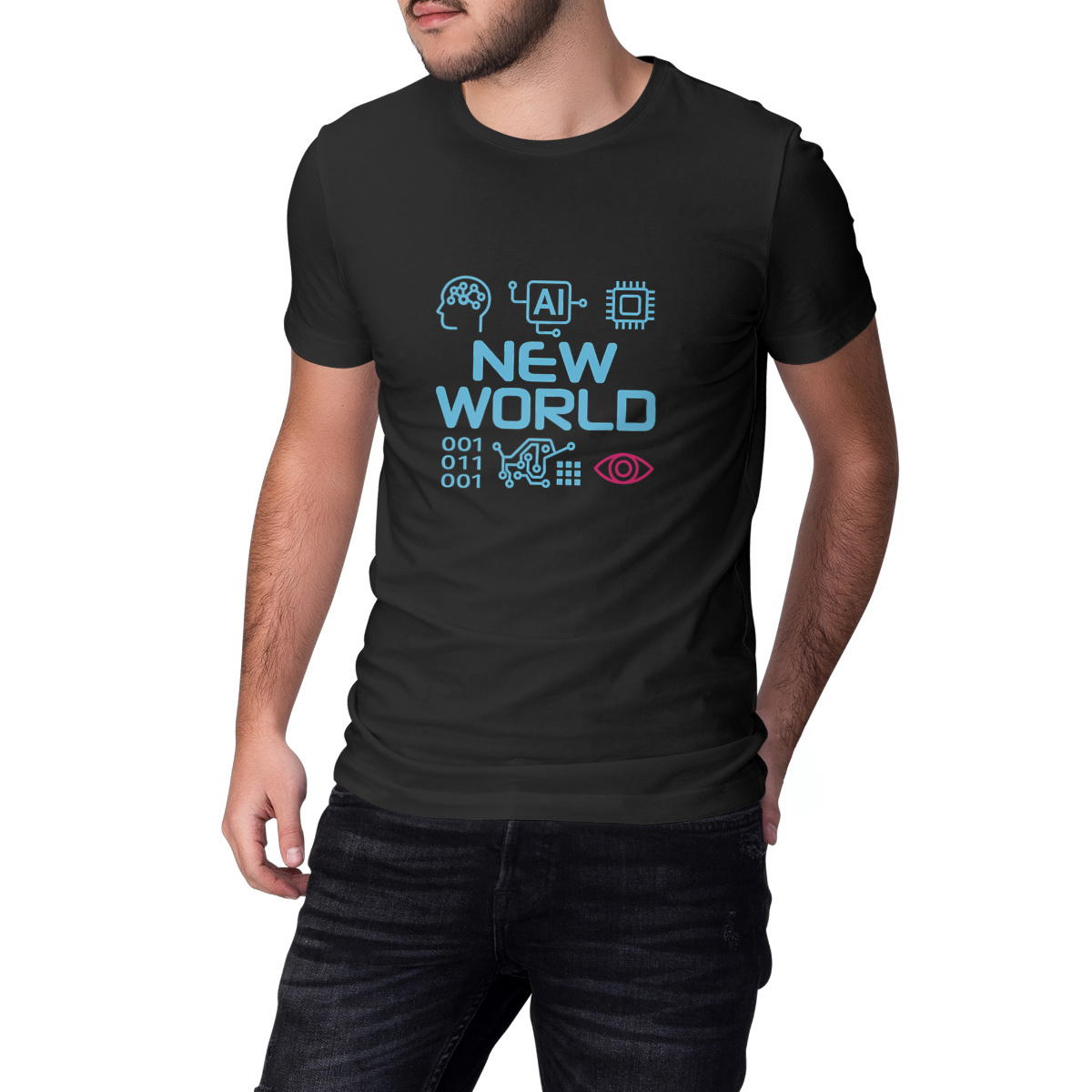 Image front T-shirt Unisexe épais New World Cyber