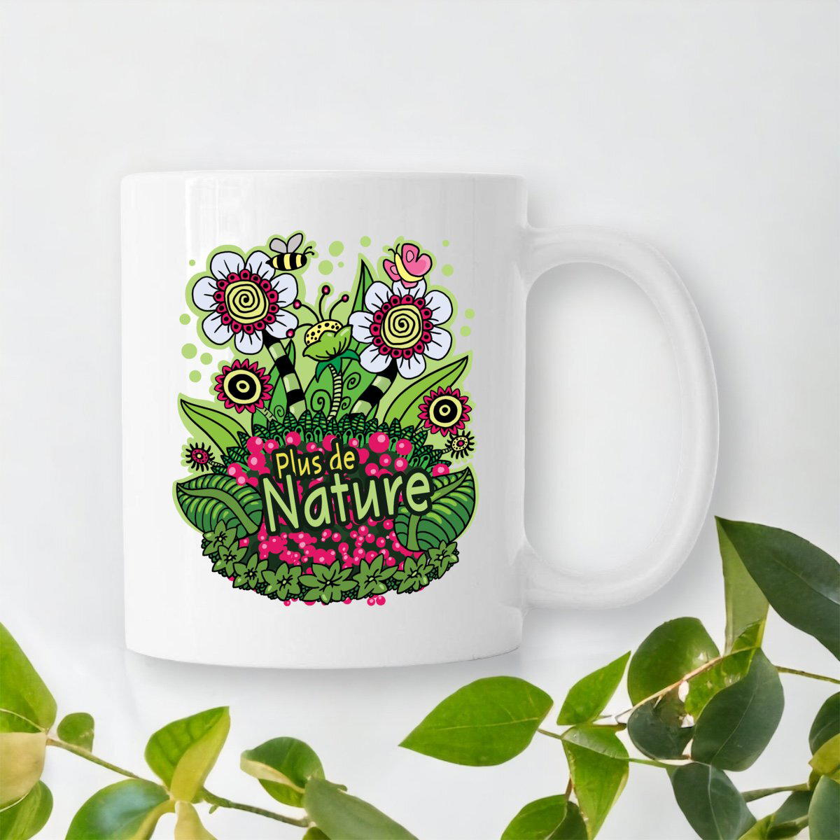 Image front "Plus de Nature" Mug céramique - Premium