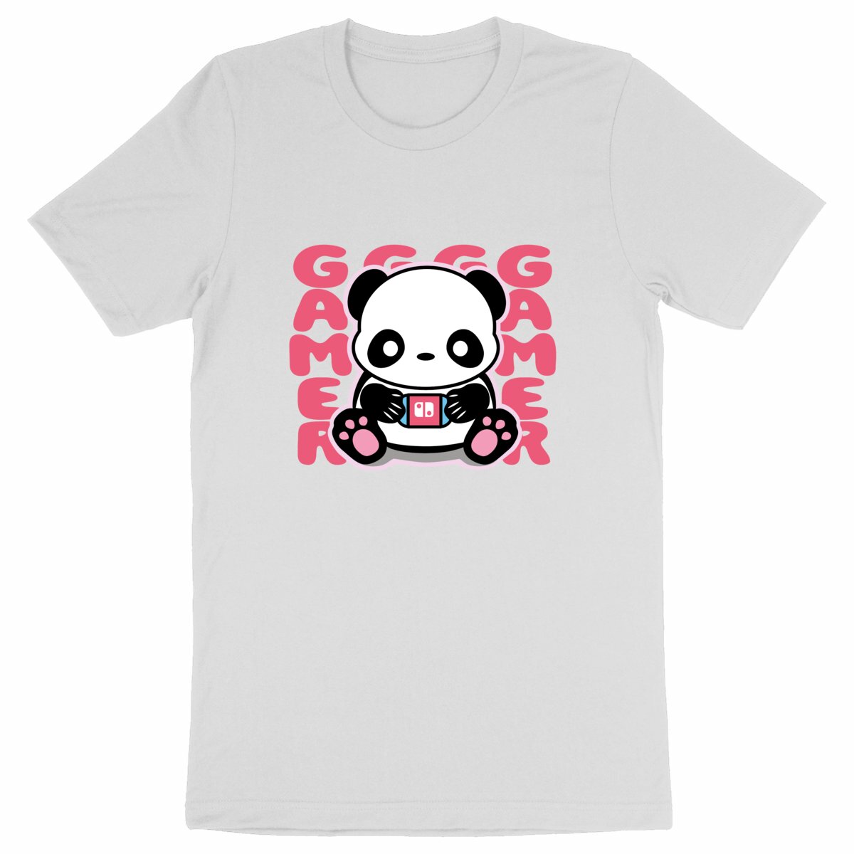 Image back T-shirt épais "Panda Gamer" - Premium +
