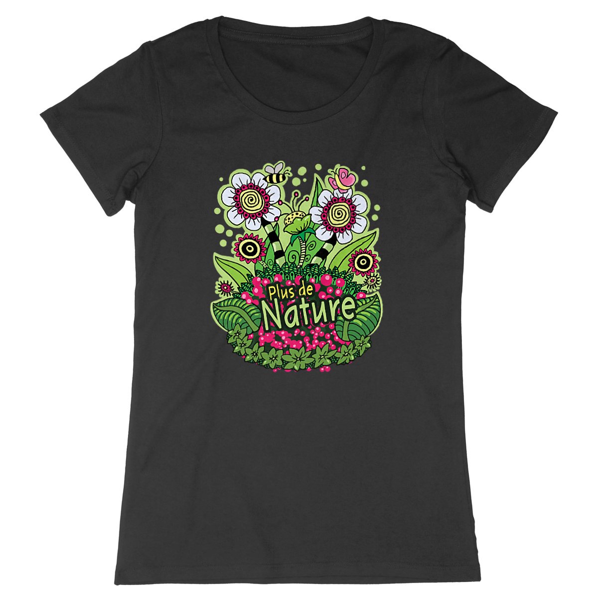 Image back "Plus de Nature" T-shirt Femme - Premium Plus
