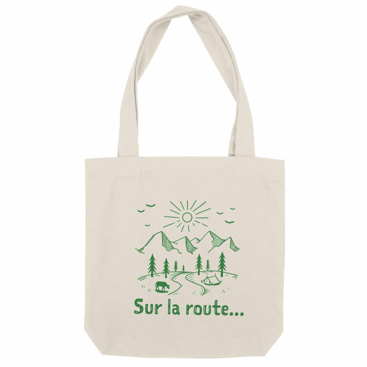 Image front "Sur la route" Totebag épais naturel - Premium +