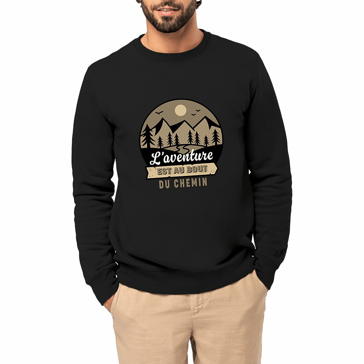 Image front Sweat-shirt Epais Unisexe- sépia