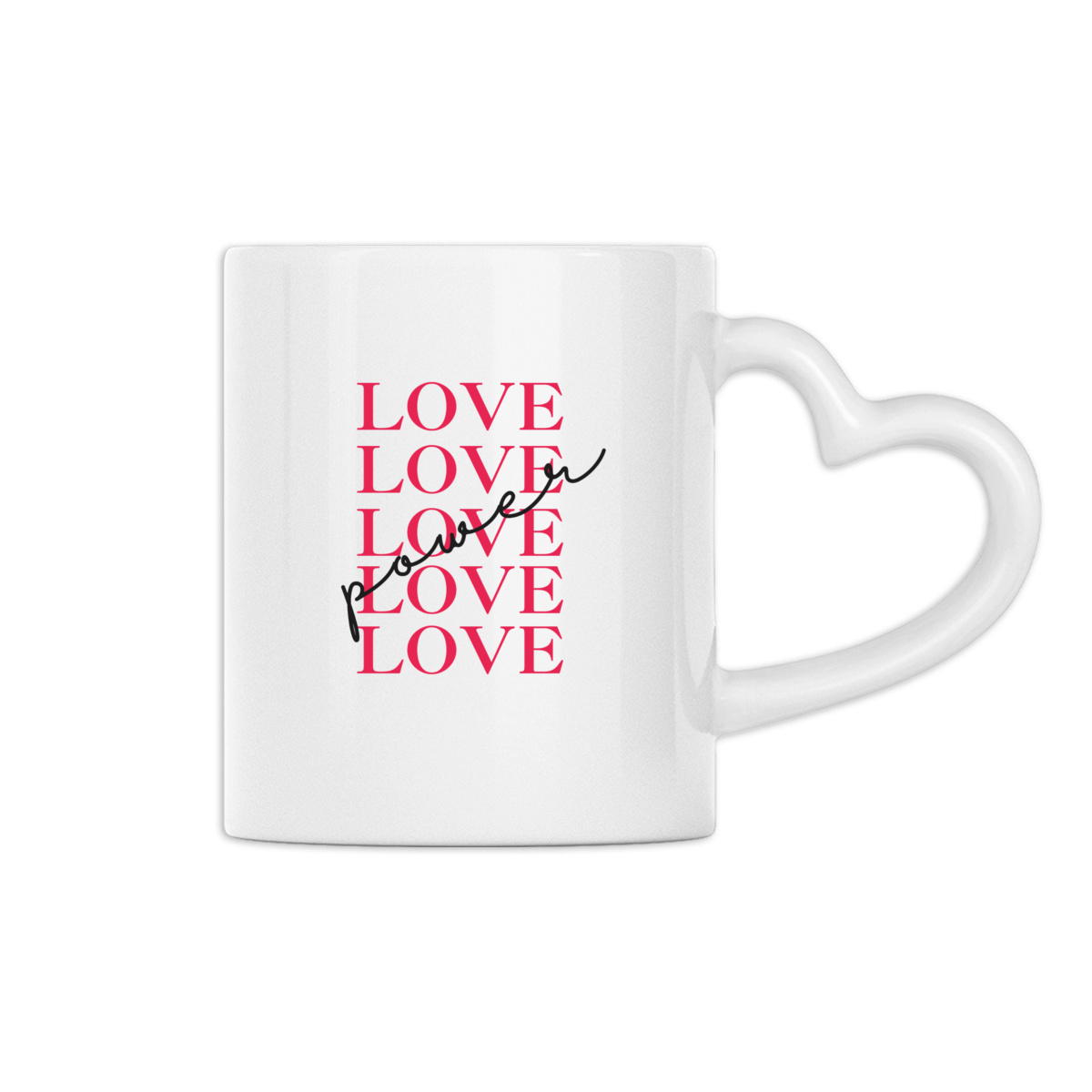 Heart-shaped mug - Love Power | Love Collection - Image