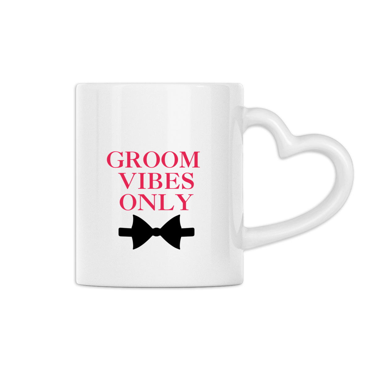 Mug à anse en forme de cœur – Groom Vibes Only | Collection Love Celebration 