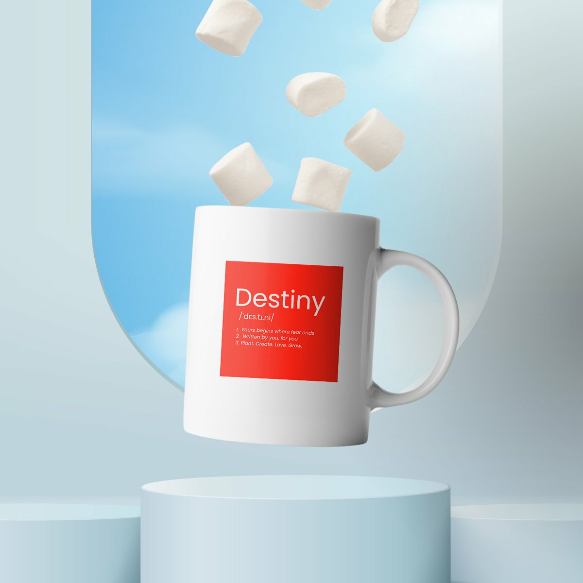 Destiny Red ceramic mug 