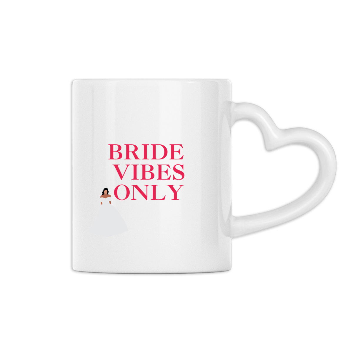  Mug à anse en forme de cœur – Bride Vibes Only | Collection Love Celebration 