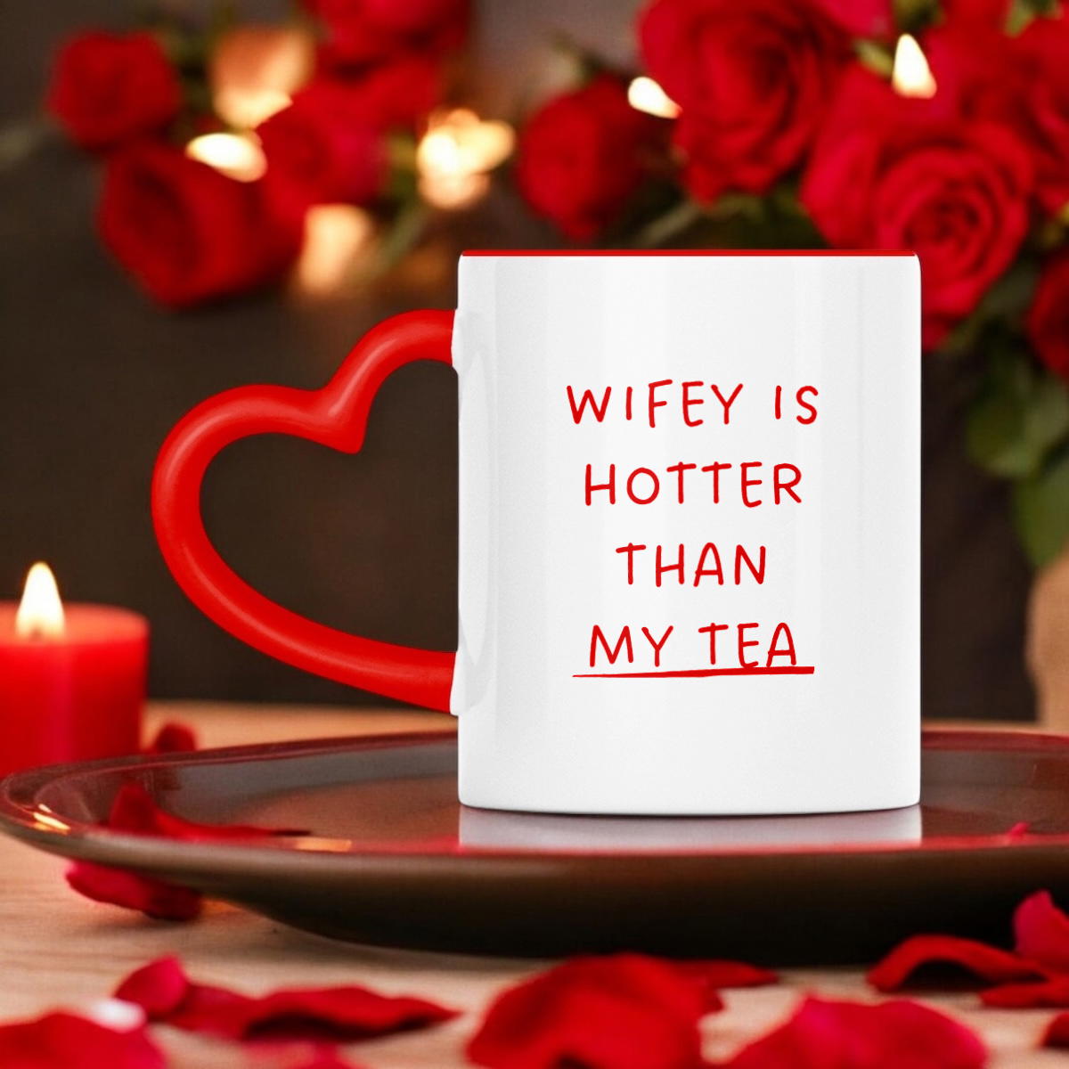 Wifey & Hubby Mugs Hotter Than Your Tea 