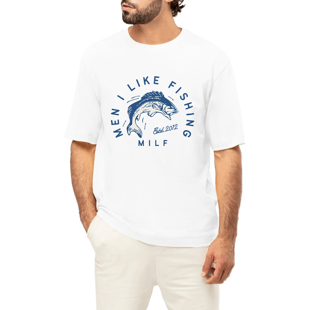 Image front Men I Like Fishing Oversized  Fit