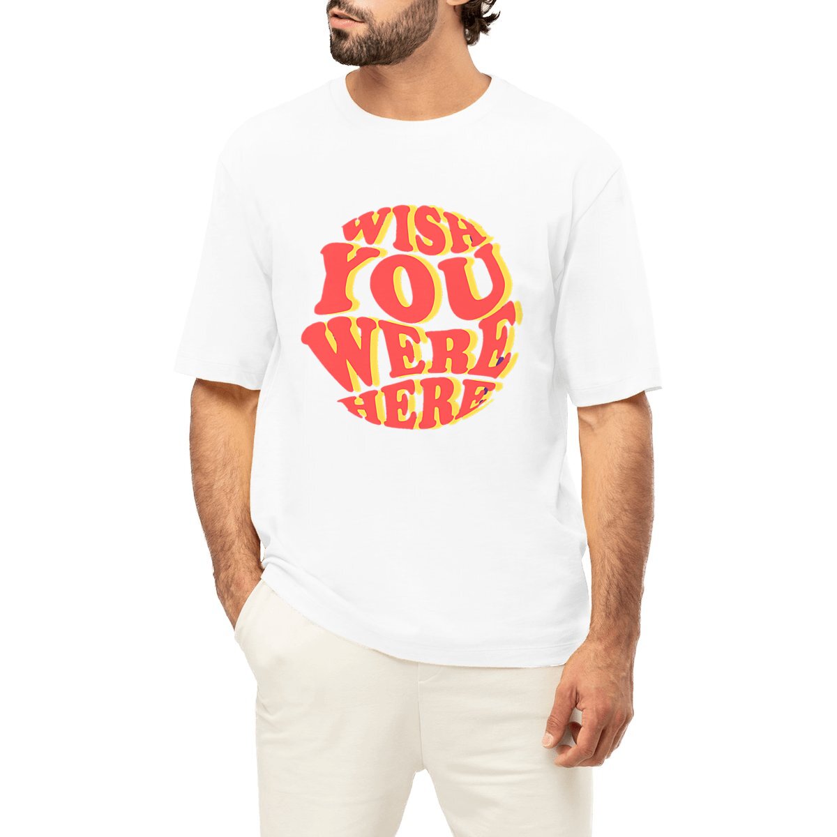 Image front Wish You Were Here T-shirt Oversized Fit Fit