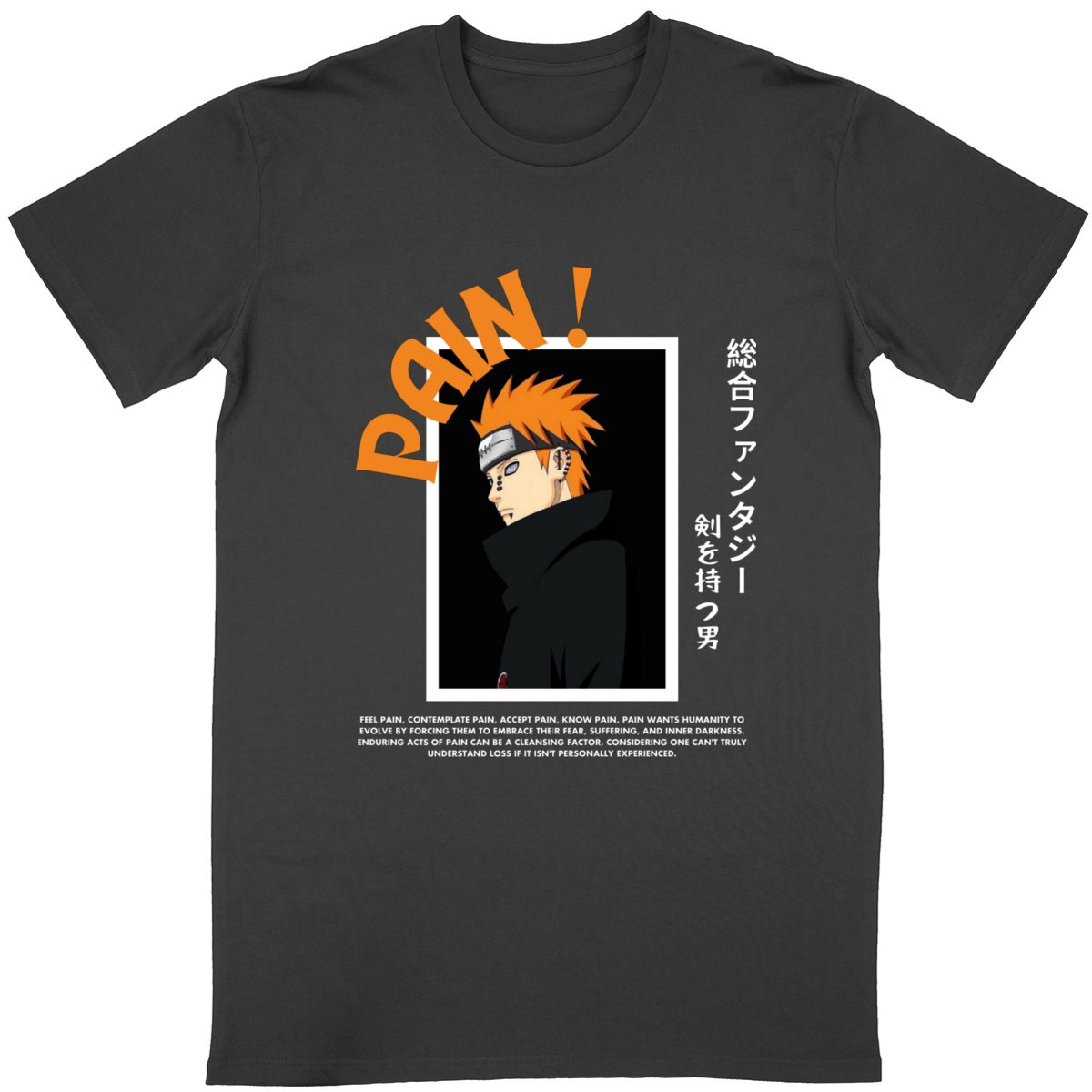 Image back Pain Naruto Oversize Fit T-shirt E1