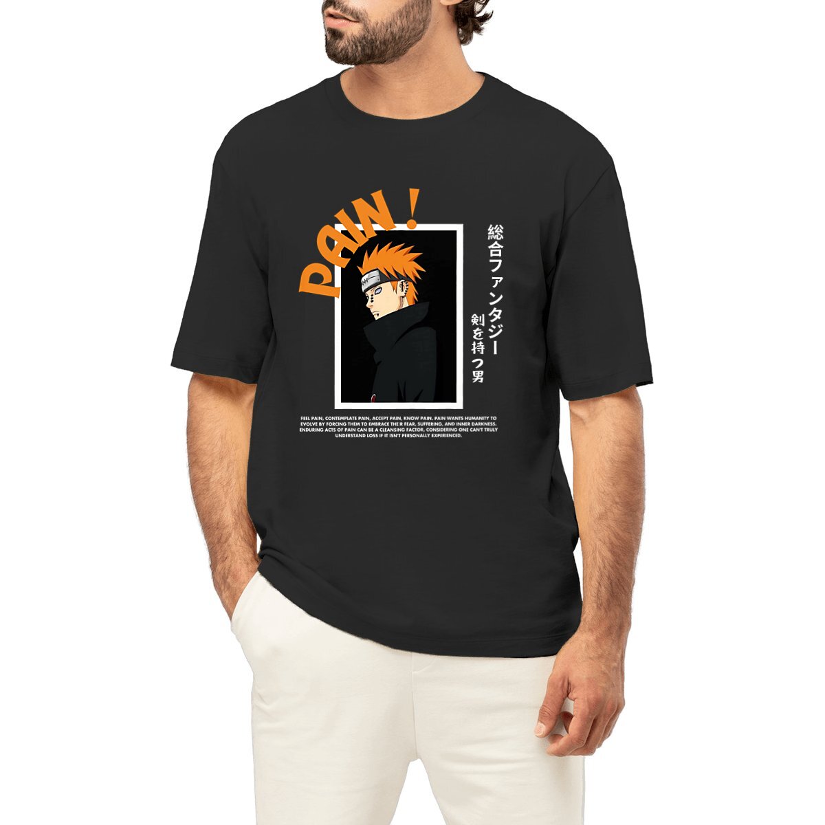 Image front Pain Naruto Oversize Fit T-shirt E1