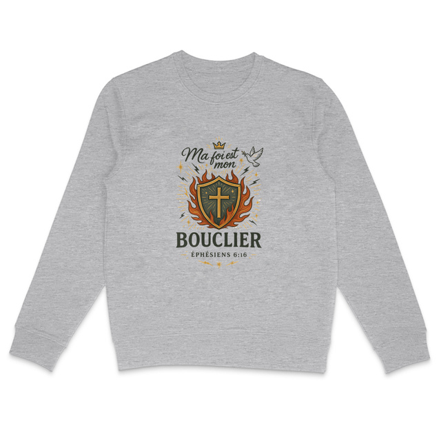 Unisexe Sweat-shirt Léger  Ma foi est mon bouclier - Image
