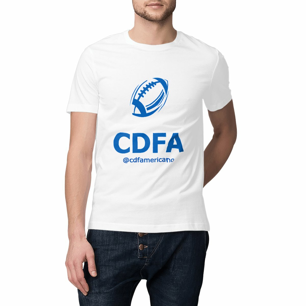 CDFA Camiseta Blanca letras azules