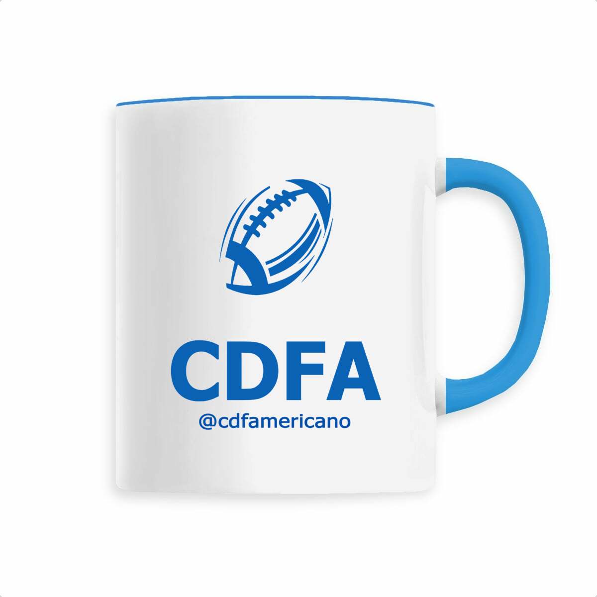 CDFA TAZA BLANCA LETRAS AZULES