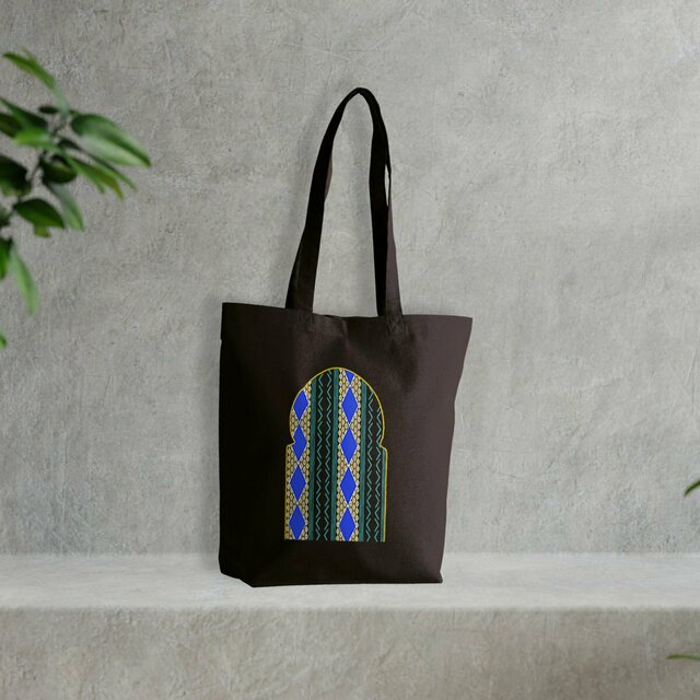 Image front "Merzouga" Tote Bag Noir ou Naturel Épais en Coton Recyclé 